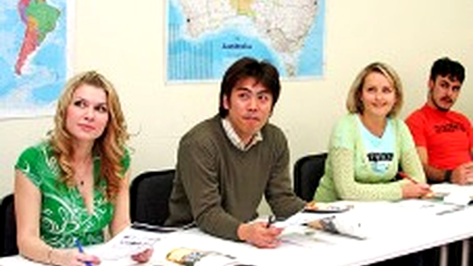 Students learning English with teacher support at Waikato Institute of Education