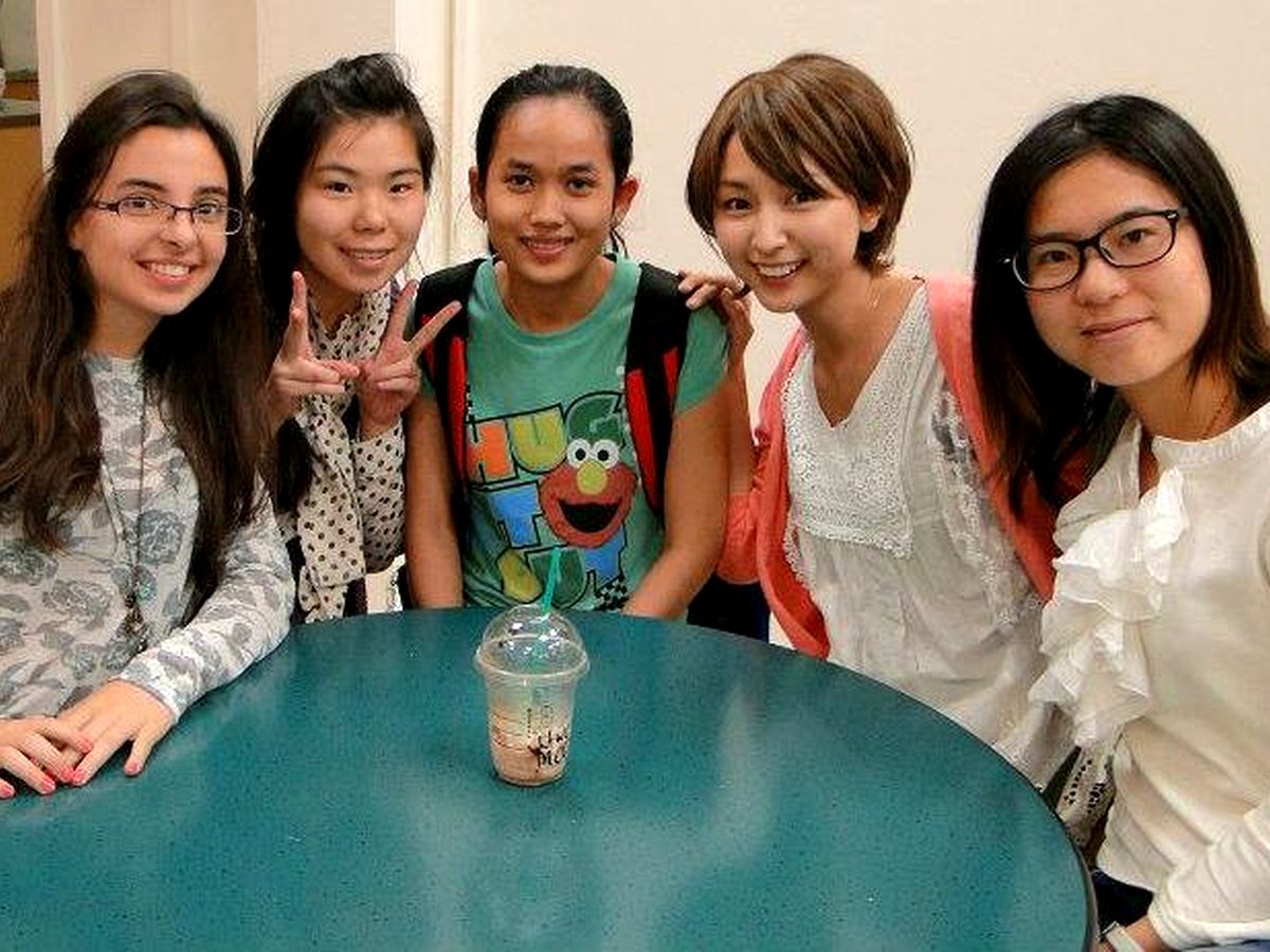 WIE students planning and studying together